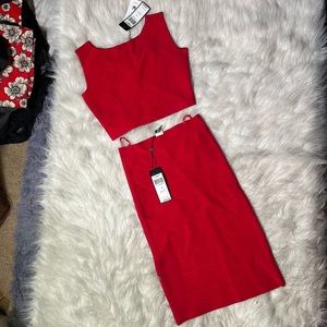 🍓 BCBG Fenella top & skirt in Red Berry 🍓